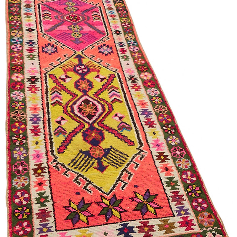 Alfombra Vintage de pasillo - 84 cm x 322 cm - K0085155