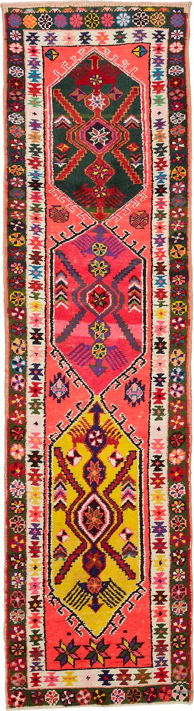 Alfombra Vintage de pasillo - 84 cm x 322 cm