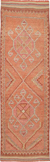 Vintage Tribal Runner Rug - 3' 3" x 10' 5" (39" x 125")
