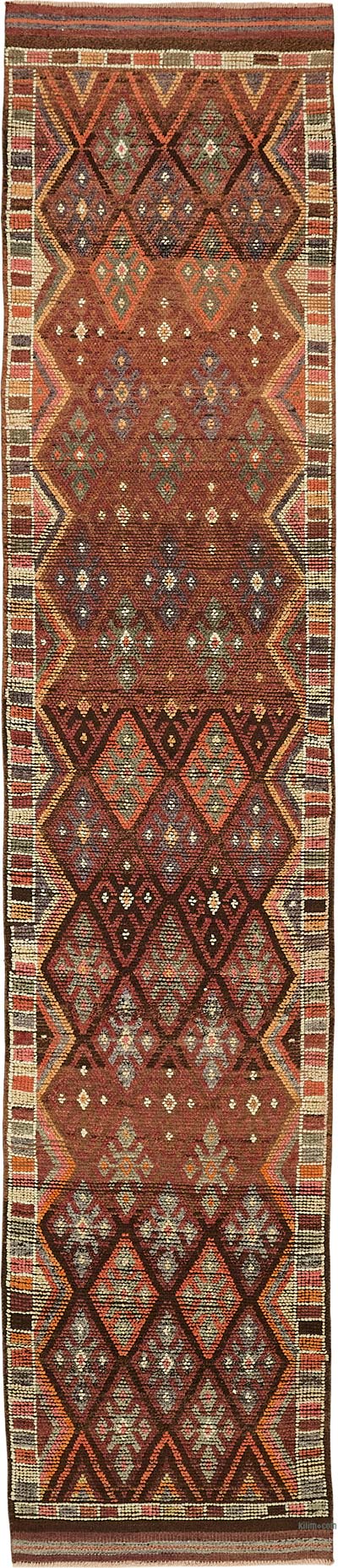 Vintage Tribal Runner Rug - 2' 10" x 13' 6" (34" x 162")