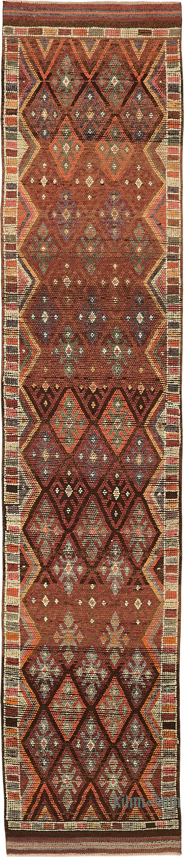 Vintage Tribal Runner Rug - 2' 10" x 13' 6" (34" x 162") - K0085158