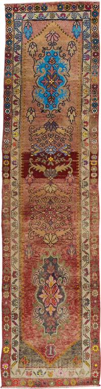Alfombra Vintage de pasillo - 87 cm x 332 cm