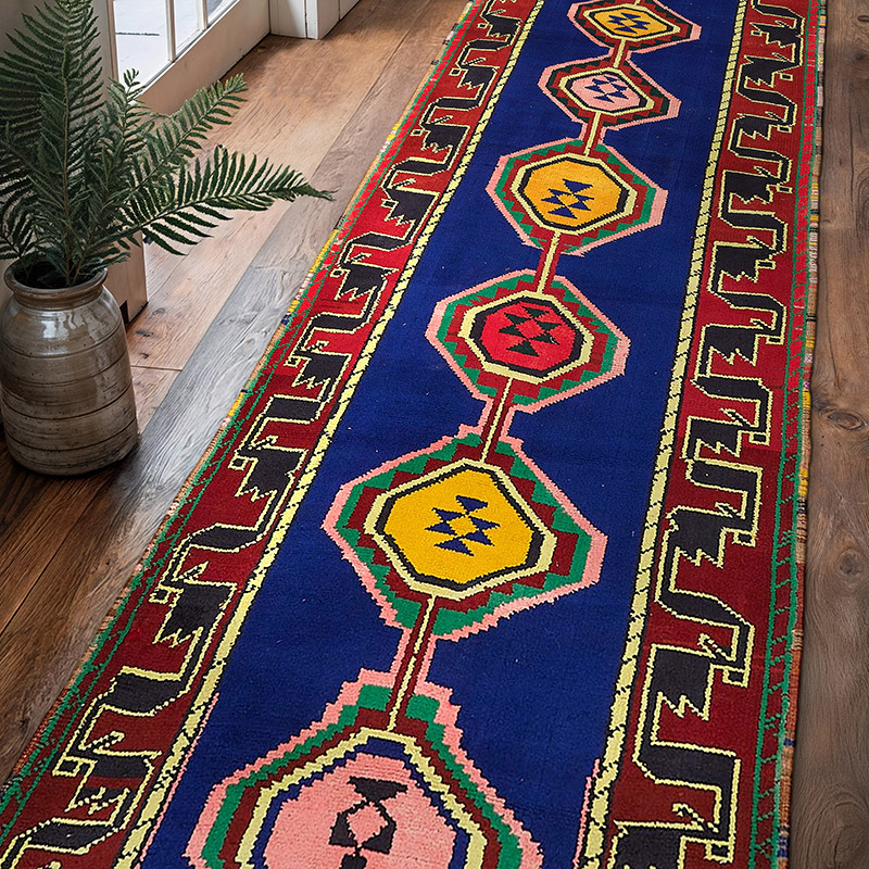 Alfombra Vintage de pasillo - 94 cm x 326 cm - K0085163