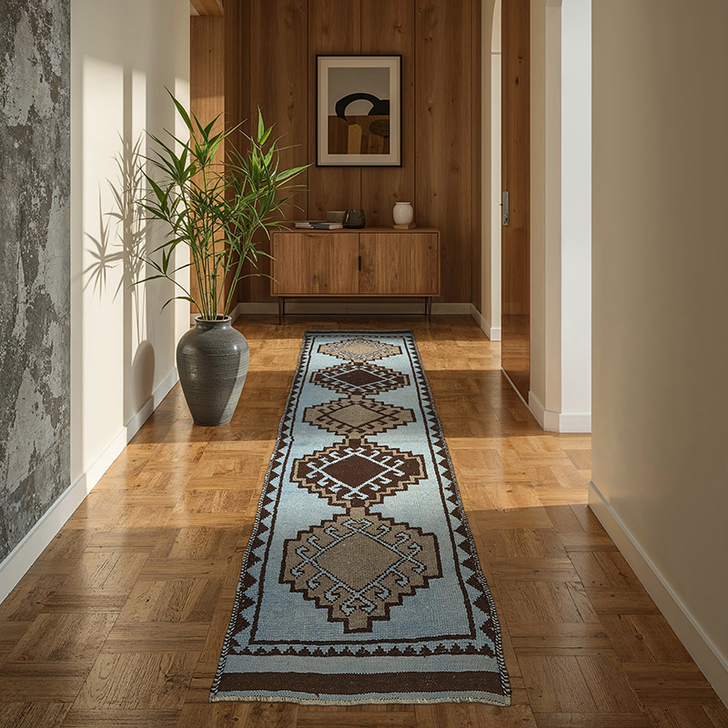 Alfombra Vintage de pasillo - 93 cm x 295 cm - K0085164