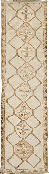 Vintage Tribal Runner Rug - 2' 11" x 11' 11" (35" x 143")