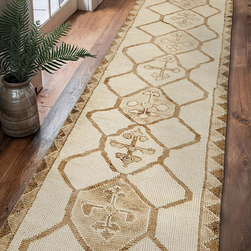 Alfombra Vintage de pasillo - 88 cm x 362 cm - K0085165