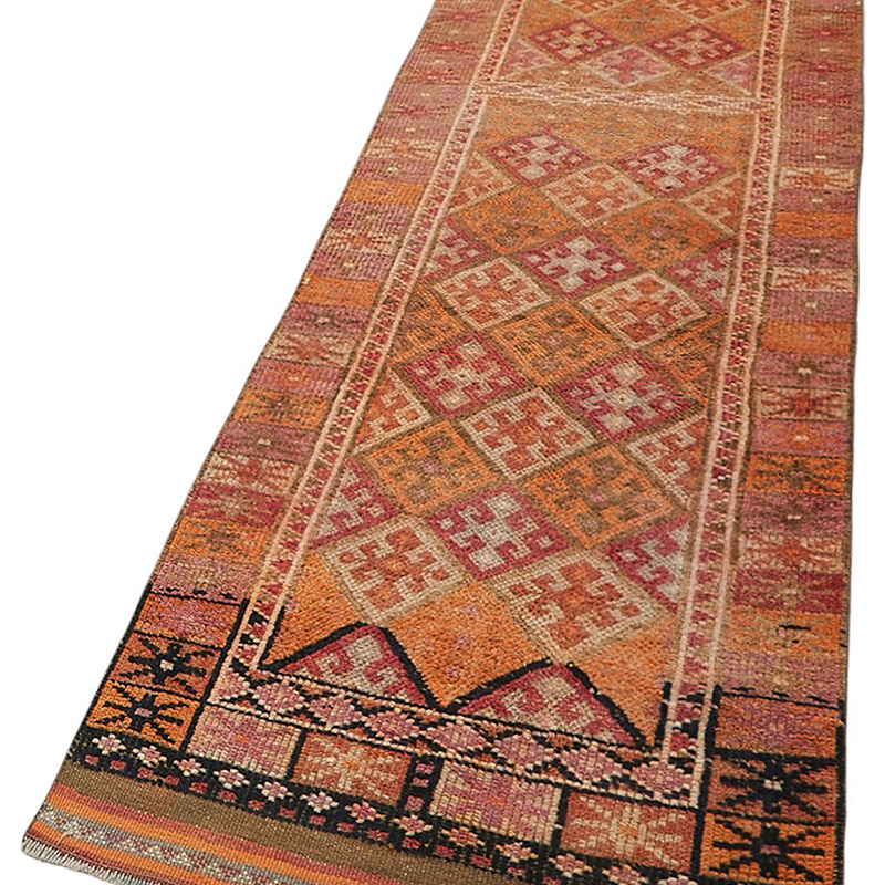 Vintage Tribal Runner Rug - 2' 10" x 12' 10" (34" x 154") - K0085173