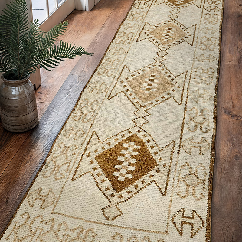 Alfombra Vintage de pasillo - 85 cm x 353 cm - K0085184