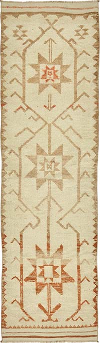 Vintage Tribal Runner Rug - 3'  x 10' 4" (36" x 124")