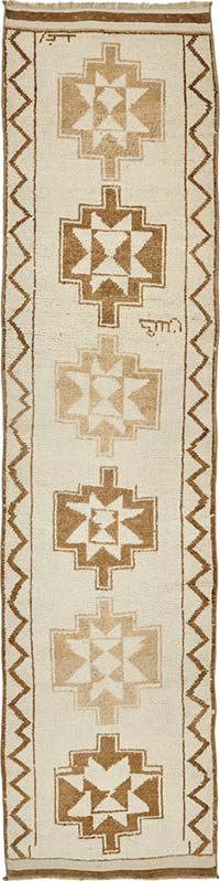 Vintage Tribal Runner Rug - 2' 10" x 11' 5" (34" x 137")