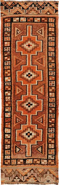 Alfombra Vintage de pasillo - 92 cm x 296 cm