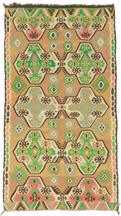 Vintage Mut Kilim Rug - 5' 6" x 9' 10" (66" x 118")