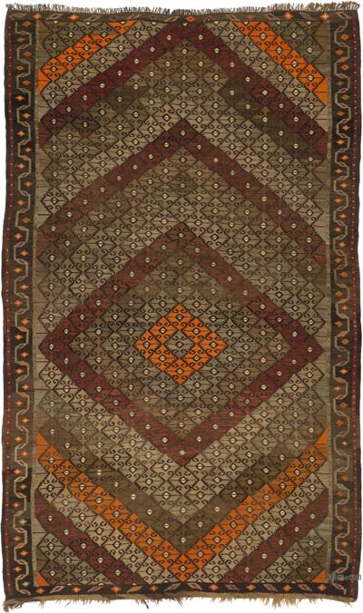Vintage Bayburt Kilimi - 198 cm x 347 cm