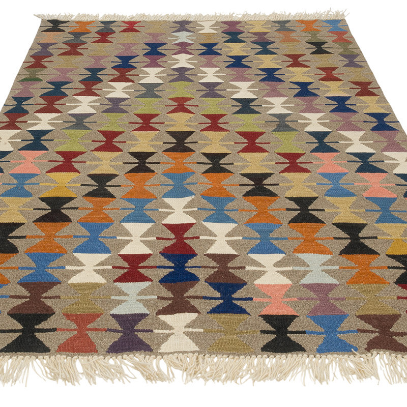 New Handwoven Turkish Kilim Rug - 4' 1" x 6' 1" (49" x 73") - K0085216