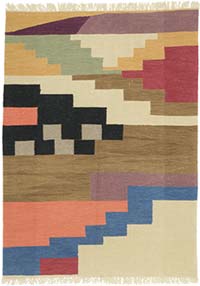 New Handwoven Turkish Kilim Rug - 5' 1" x 6' 11" (61" x 83")