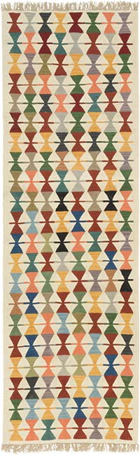 New Handwoven Turkish Kilim Runner - 3' 1" x 9' 10" (37" x 118")