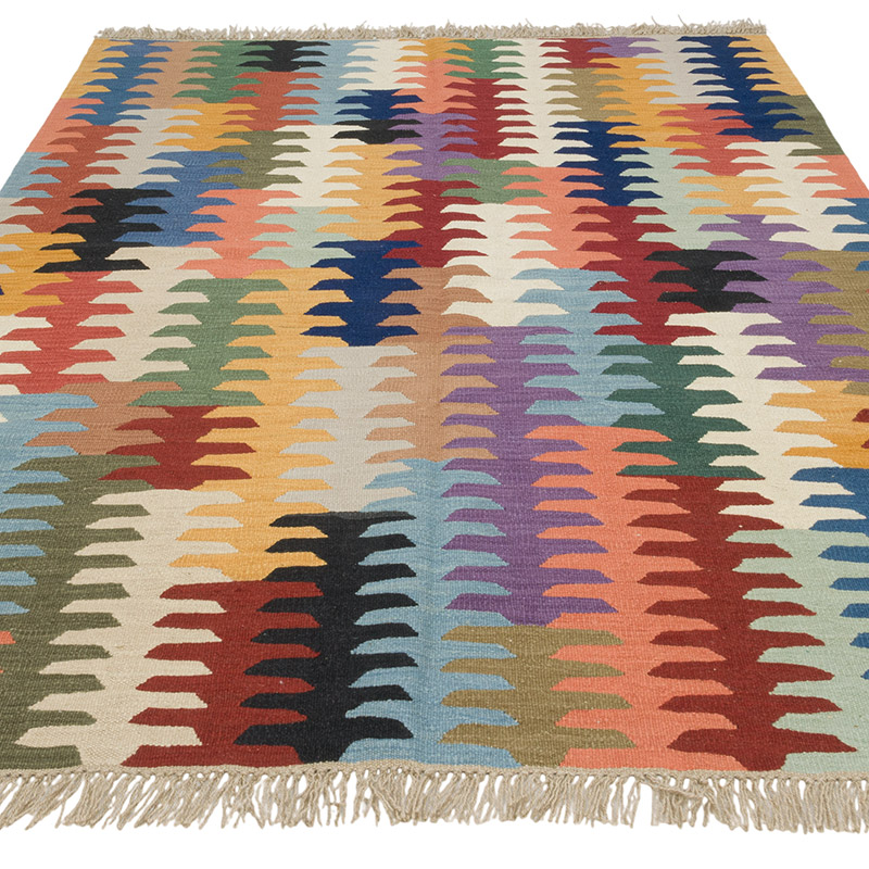 New Handwoven Turkish Kilim Rug - 5' 2" x 7' 3" (62" x 87") - K0085224
