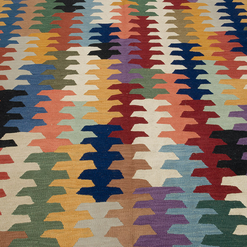 New Handwoven Turkish Kilim Rug - 5' 2" x 7' 3" (62" x 87") - K0085224