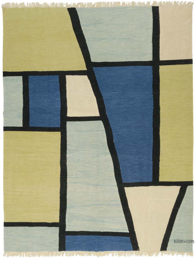 New Handwoven Turkish Kilim Rug - 8'  x 10' 1" (96" x 121") - K0085228
