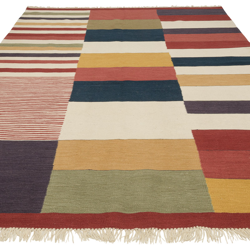 New Handwoven Turkish Kilim Rug - 6' 7" x 10'  (79" x 120") - K0085279