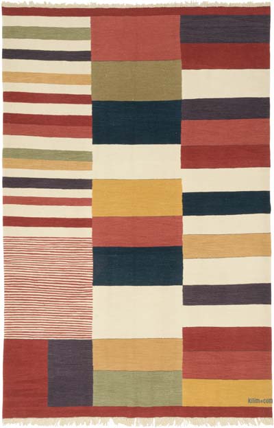 New Handwoven Turkish Kilim Rug - 6' 7" x 10'  (79" x 120")
