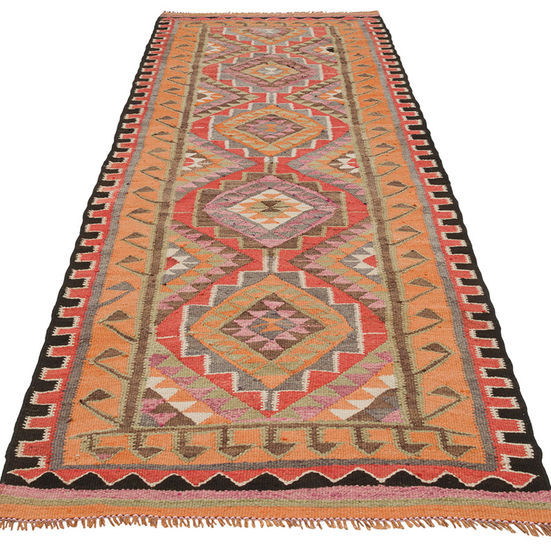 Corredor Vintage Herki Kilim - 105 cm x 314 cm - K0085282