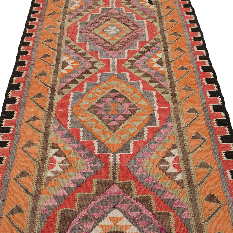 Corredor Vintage Herki Kilim - 105 cm x 314 cm - K0085282