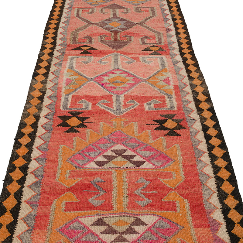 Corredor Vintage Herki Kilim - 96 cm x 341 cm - K0085283