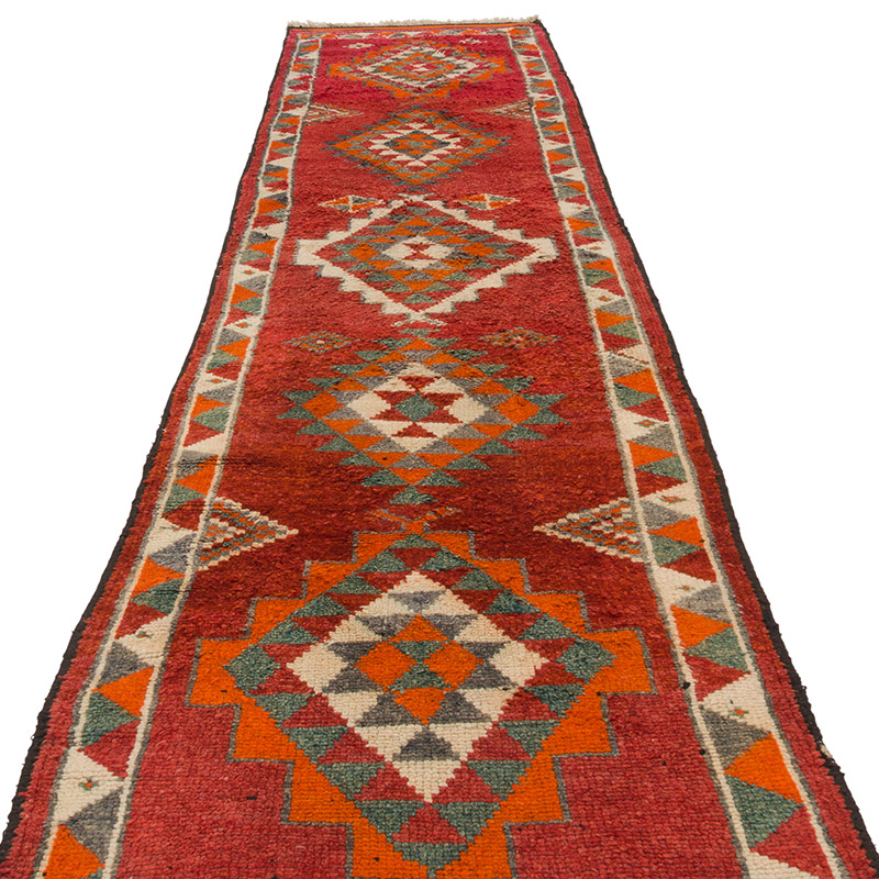 Alfombra Vintage de pasillo - 94 cm x 372 cm - K0085284