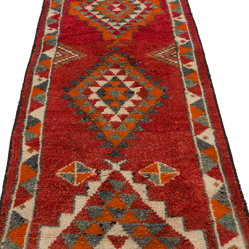 Alfombra Vintage de pasillo - 94 cm x 372 cm - K0085284