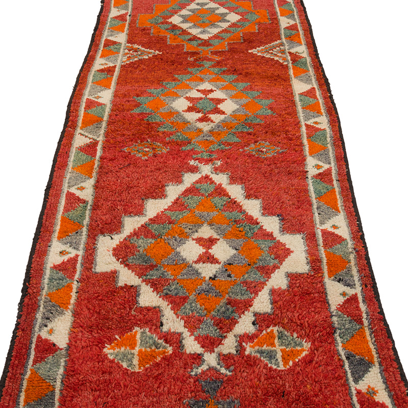 Alfombra Vintage de pasillo - 94 cm x 372 cm - K0085284