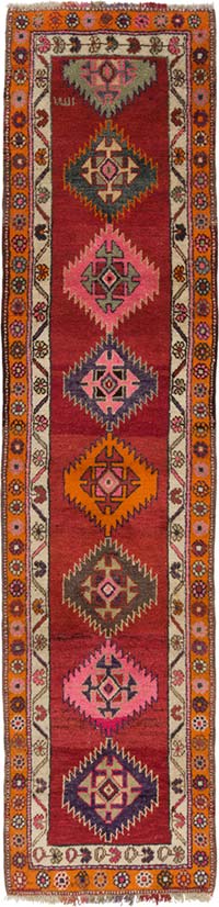Vintage Anadolu Yolluk - 90 cm x 367 cm