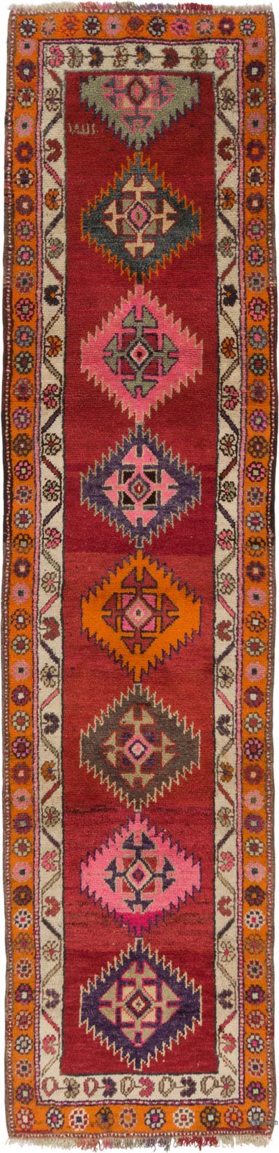 Alfombra Vintage de pasillo - 90 cm x 367 cm