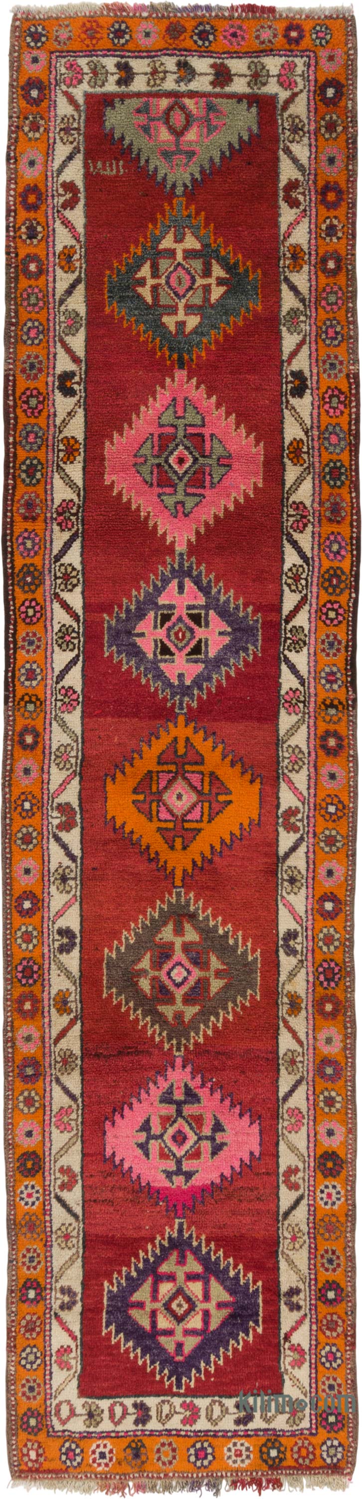 Vintage Tribal Runner Rug - 2' 11" x 12'  (35" x 144") - K0085285