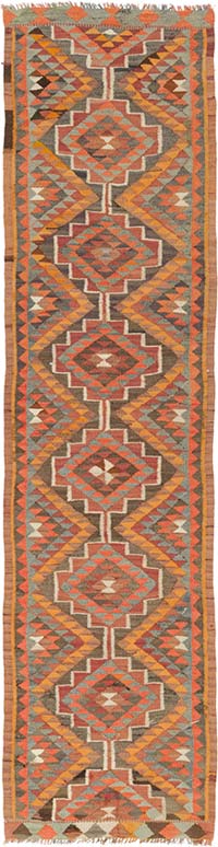 Vintage Herki Kilim Yolluk - 85 cm x 329 cm