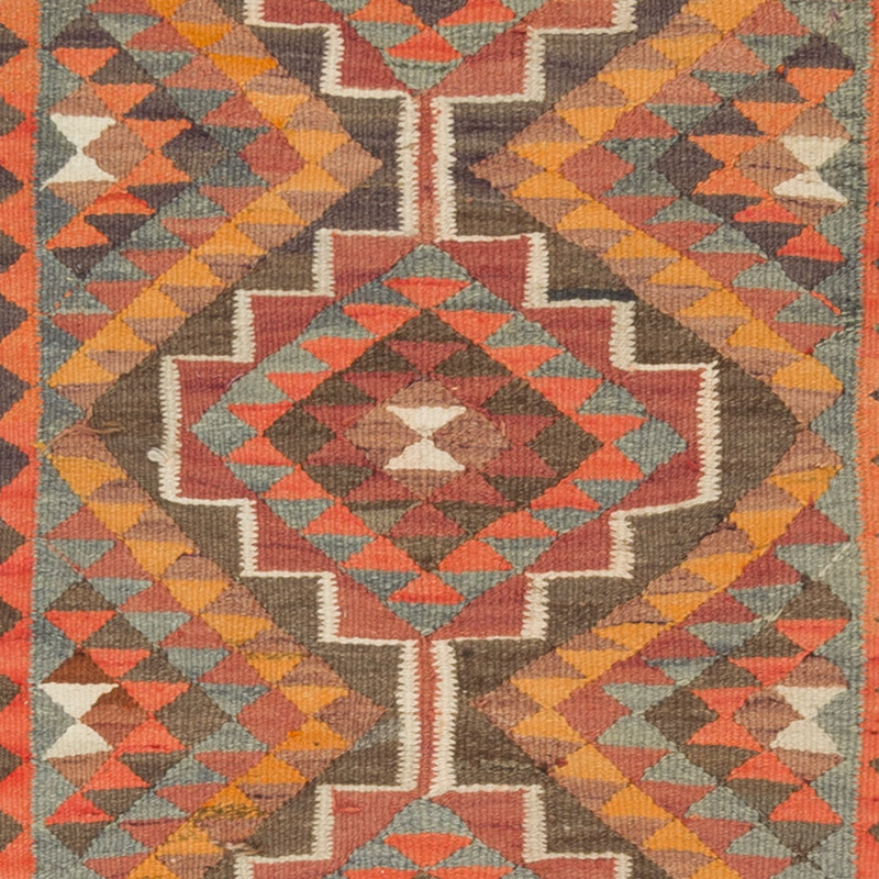 Vintage Herki Kilim Runner - 2' 9" x 10' 10" (33" x 130") - K0085287
