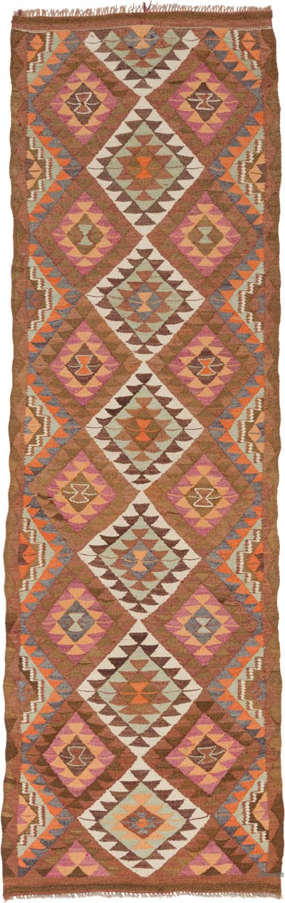 Vintage Herki Kilim Runner - 3' 3" x 9' 10" (39" x 118")