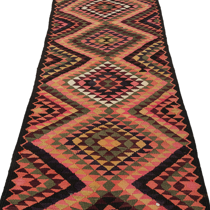Vintage Herki Kilim Runner - 2' 11" x 12' 2" (35" x 146") - K0085289