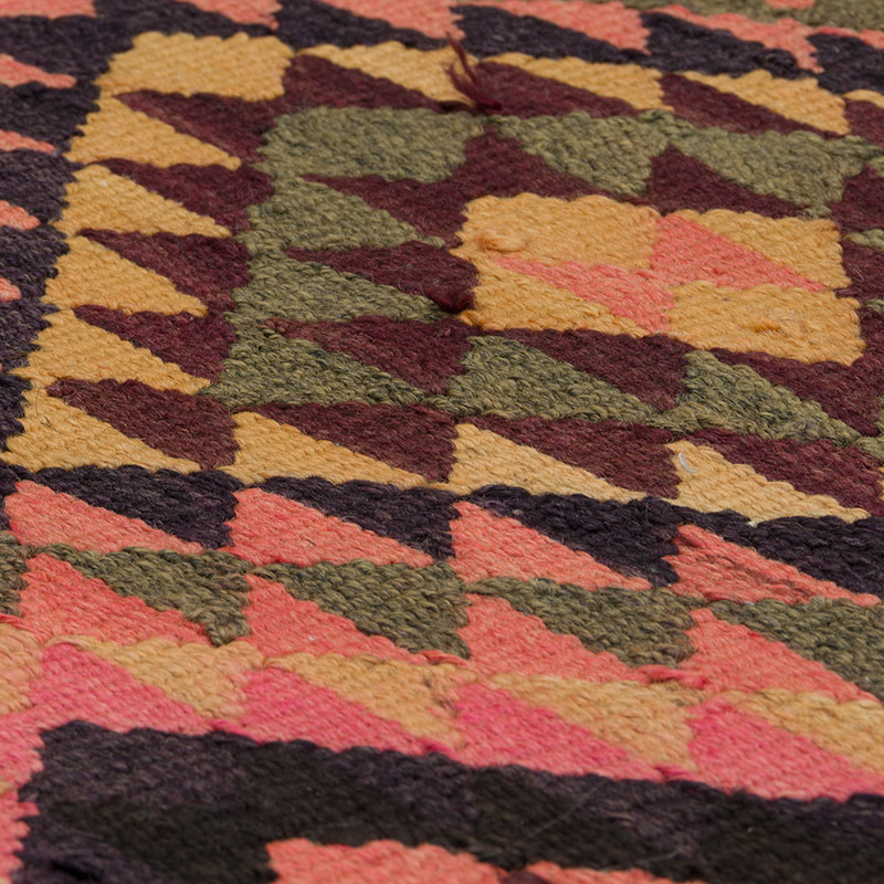 Vintage Herki Kilim Runner - 2' 11" x 12' 2" (35" x 146") - K0085289