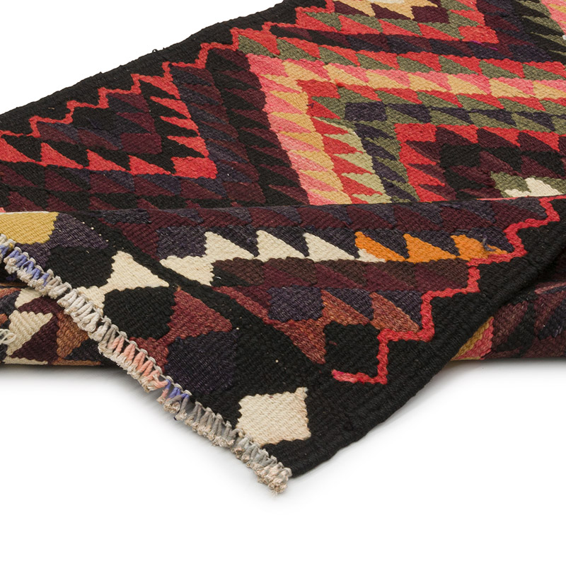 Vintage Herki Kilim Runner - 2' 11" x 12' 2" (35" x 146") - K0085289