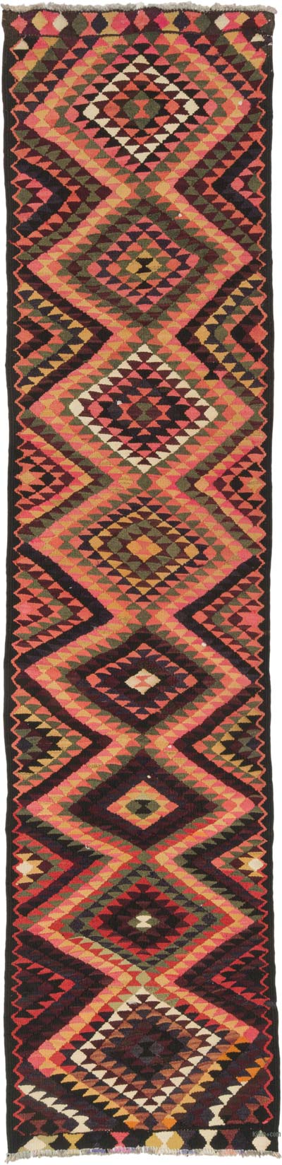 Vintage Herki Kilim Runner - 2' 11" x 12' 2" (35" x 146")