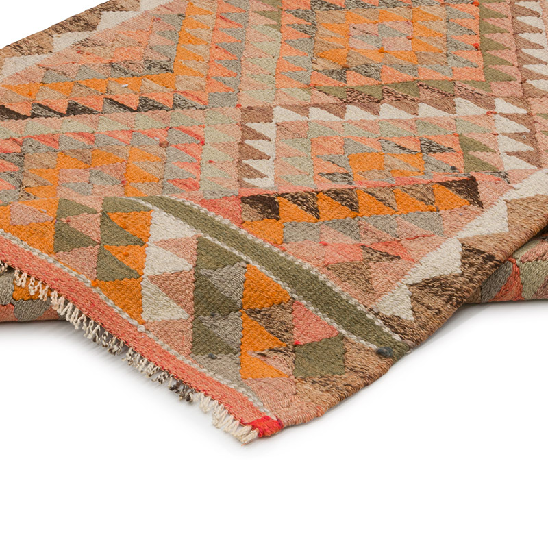 Vintage Herki Kilim Yolluk - 110 cm x 314 cm - K0085291