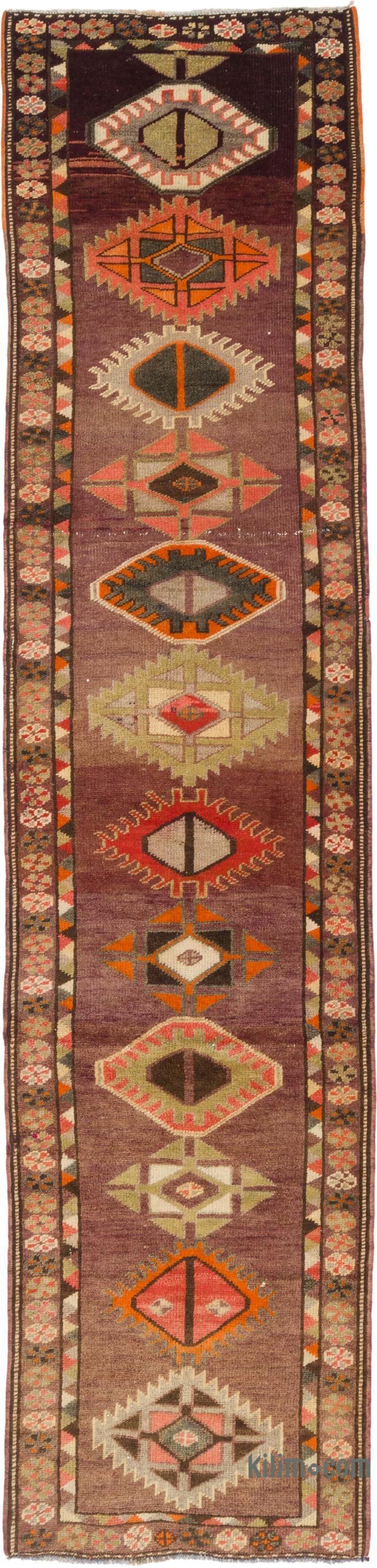 Vintage Tribal Runner Rug - 2' 10" x 11' 11" (34" x 143") - K0085292