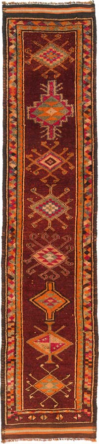 Alfombra Vintage de pasillo - 84 cm x 385 cm