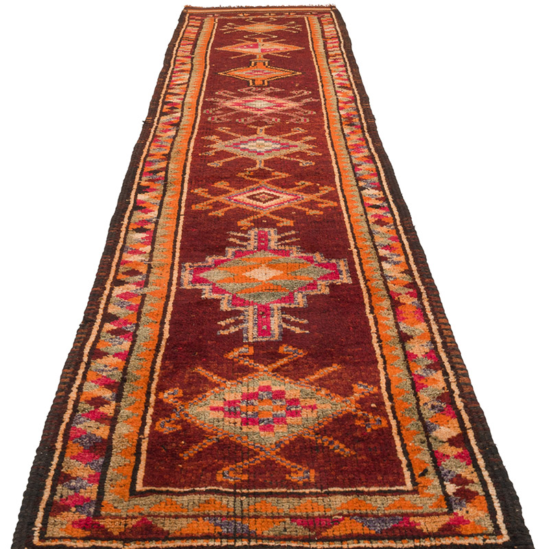 Alfombra Vintage de pasillo - 84 cm x 385 cm - K0085294