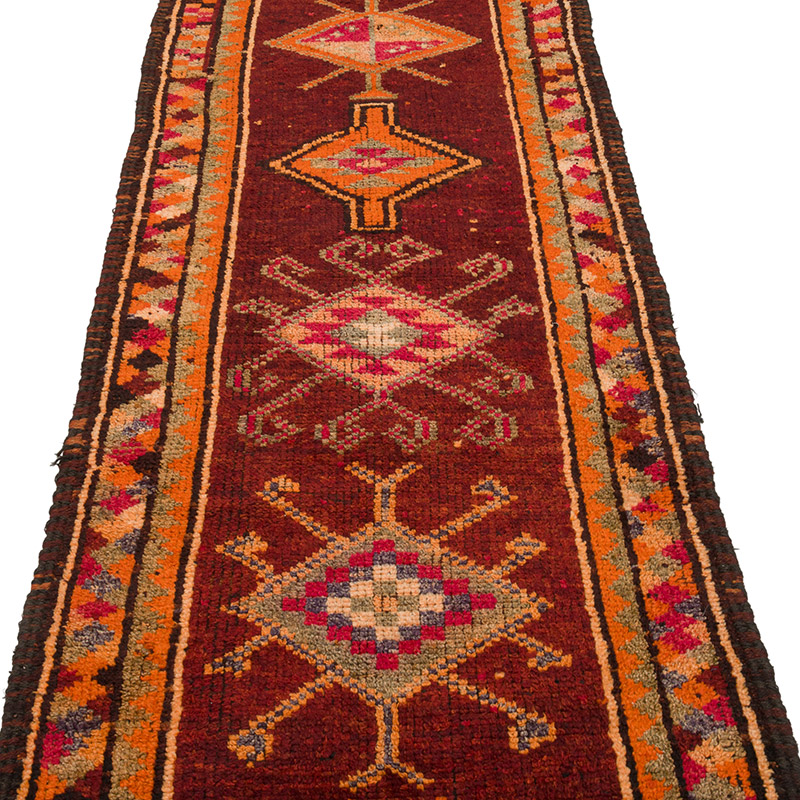Alfombra Vintage de pasillo - 84 cm x 385 cm - K0085294