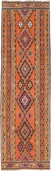 Corredor Vintage Herki Kilim - 100 cm x 328 cm