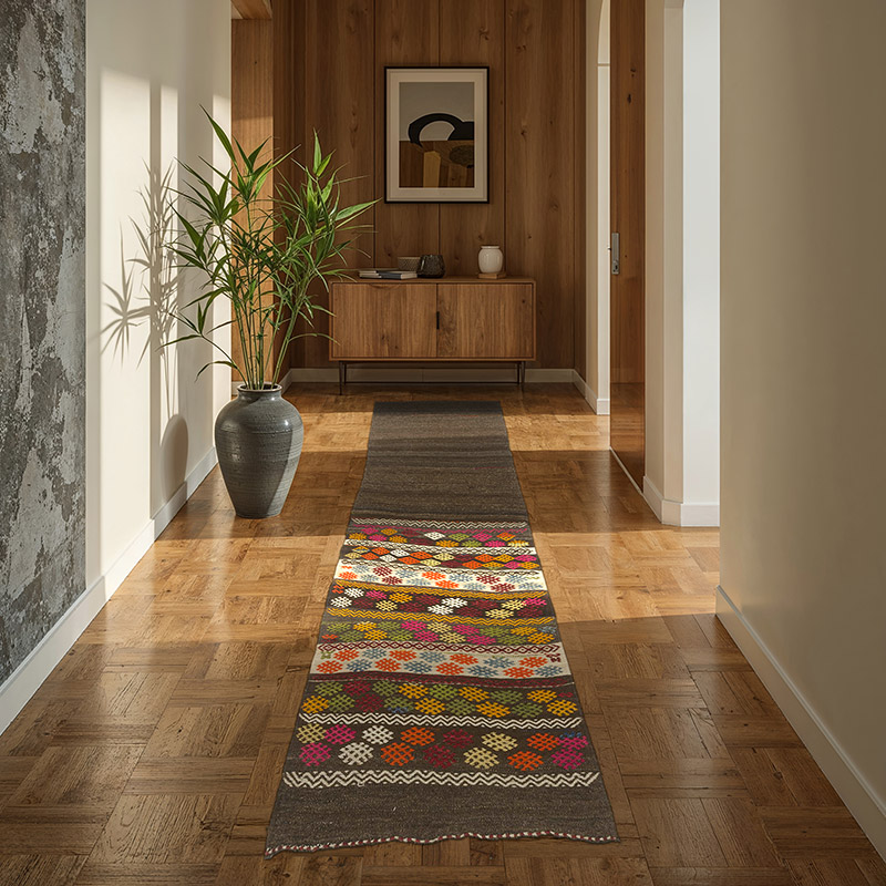 Corredor Vintage Anatolian Kilim - 77 cm x 255 cm - K0085297