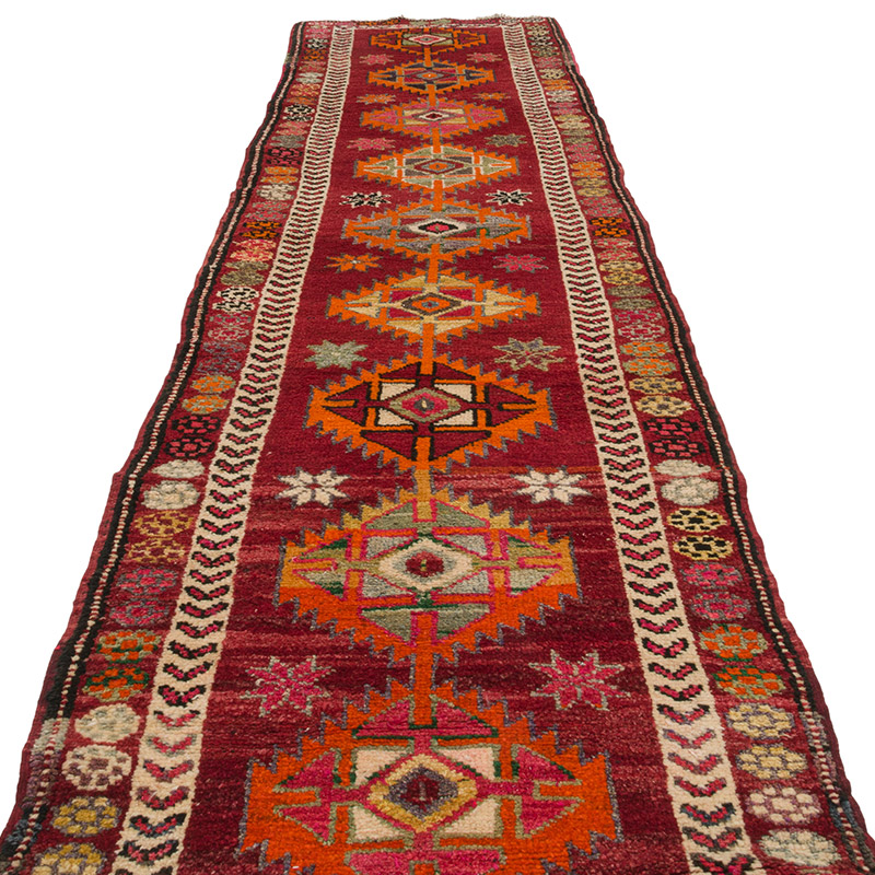 Alfombra Vintage de pasillo - 93 cm x 373 cm - K0085298