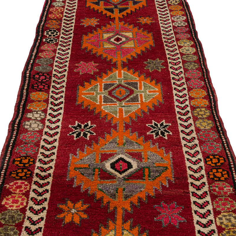 Alfombra Vintage de pasillo - 93 cm x 373 cm - K0085298